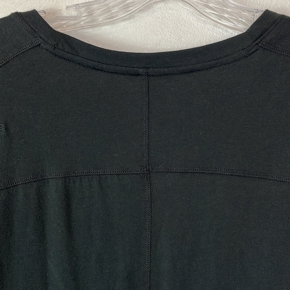Lole T-Shirt Dress Women Size L Black Ruched Bustline Sleeveless Athletic - Picture 11 of 14